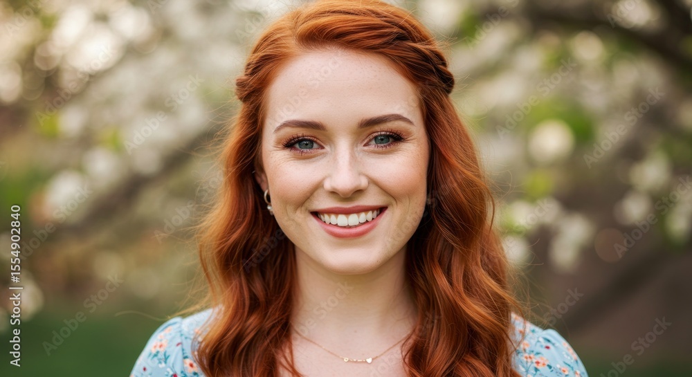 Fototapeta premium Smiling young woman outdoors