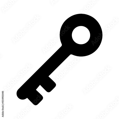 Door key glyph Icon
