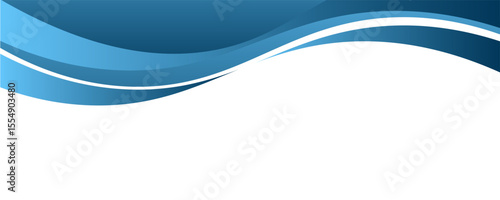 Blue curve line vector background overlap layer paper on white space for text and message design