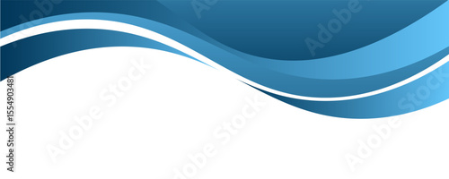 Blue curve line vector background overlap layer paper on white space for text and message design