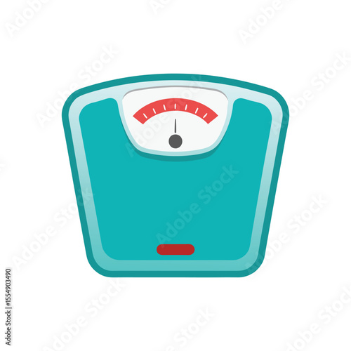 Bathroom Scale Vector Illustration on White Background