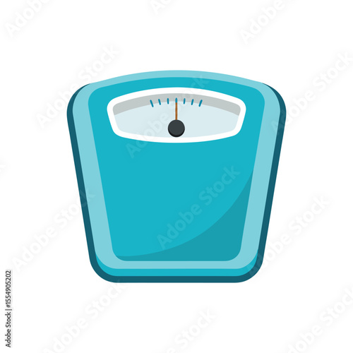 Bathroom Scale Vector Illustration on White Background