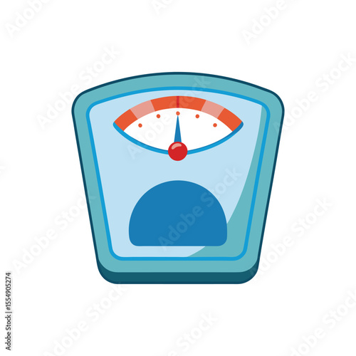 Bathroom Scale Vector Illustration on White Background