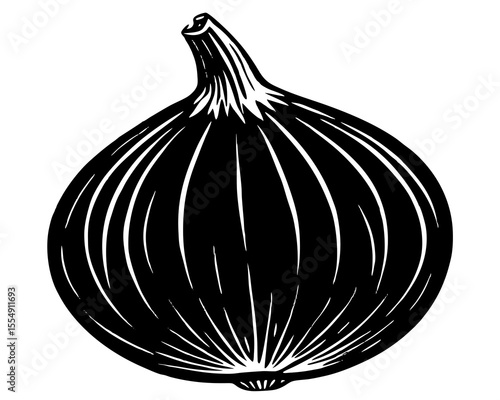 Vector Illustration of an Onion, Fresh Vegetable Graphic Design

