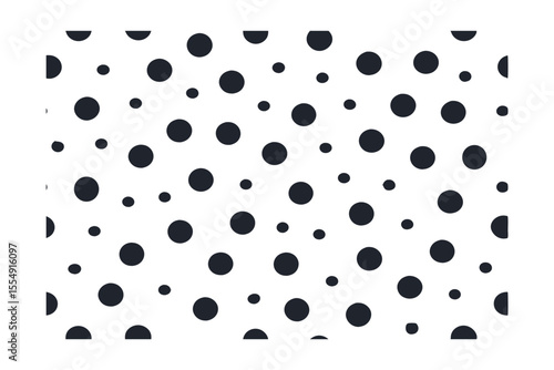 Polka dots of varying sizes scattered across a background creating a simple pattern