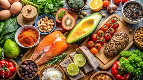 Healthy Fat Rich Ingredient Collection With Whole Foods