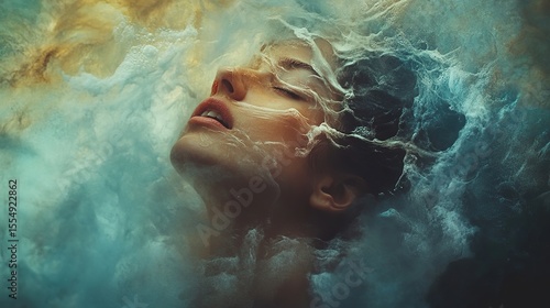 A surreal portrait of a woman