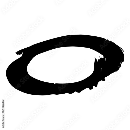 Grunge circle brush. Black circle frames. Round line of black paint. Grunge round shapes. Circular ink brush stroke for design elements. circles. PNG. JPG. SVG. 