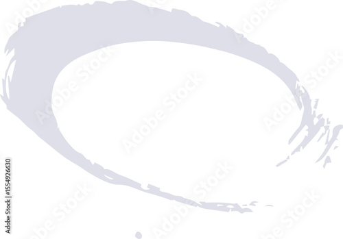 Abstract Circle paint draw. white paint isolated on white background. SVG. 