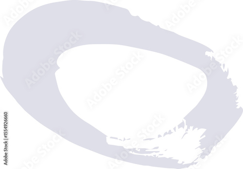 Abstract Circle paint draw. white paint isolated on white background. SVG. 