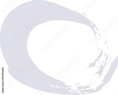 Abstract Circle paint draw. white paint isolated on white background. SVG. 