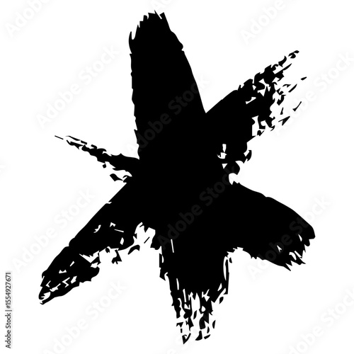 Draw paint Asterisk.  asterisk icon isolated on white background. vector illustration. PNG. JPG. SVG.