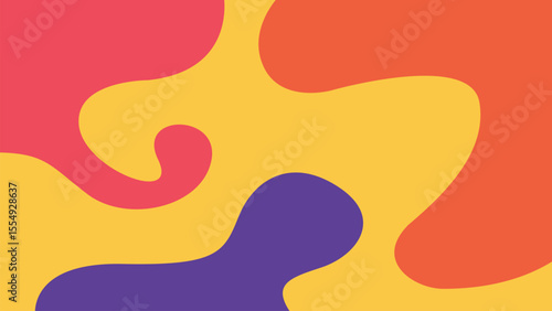 Orange and Violet Abstract Geometric Backround