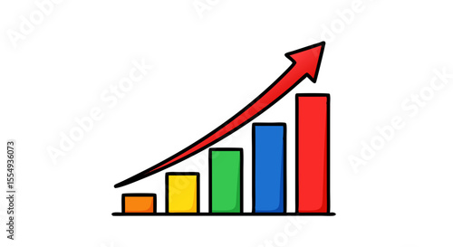 Free Download Growth Chart Icon – Flat Vector Illustration - GFXLoad