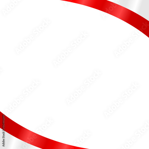 Free Download Indonesia Flag Frame Ribbon Corner Border Illustration - GFXLoad