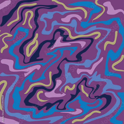 seamless pattern with colorful fishes