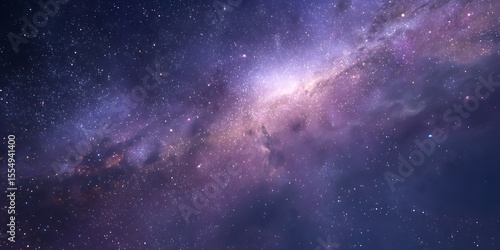 Majestic purple nebula cosmic background starry night sky