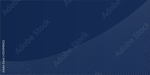 Blue background. Vector abstract, science, futuristic, energy technology concept. Digital image of light rays, stripes lines with blue light over dark blue background