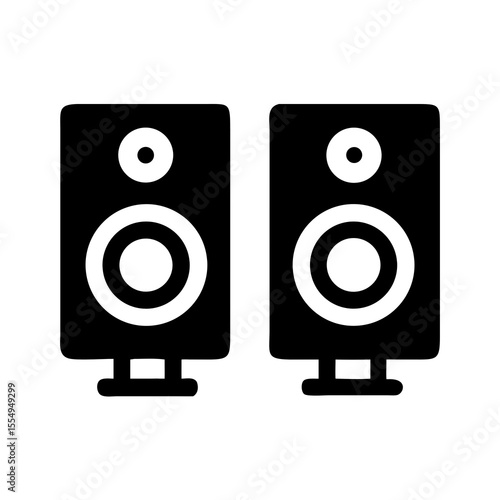 audio speaker icon isolated in white background