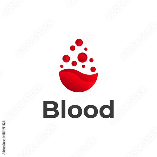Abstract Blood Drop Logo Design Medical, Health, Donation