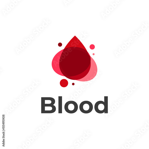 Abstract Blood Drop Logo Design Medical, Health, Donation
