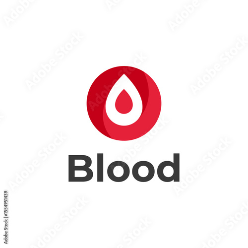 Abstract Blood Drop Logo Design Medical, Health, Donation