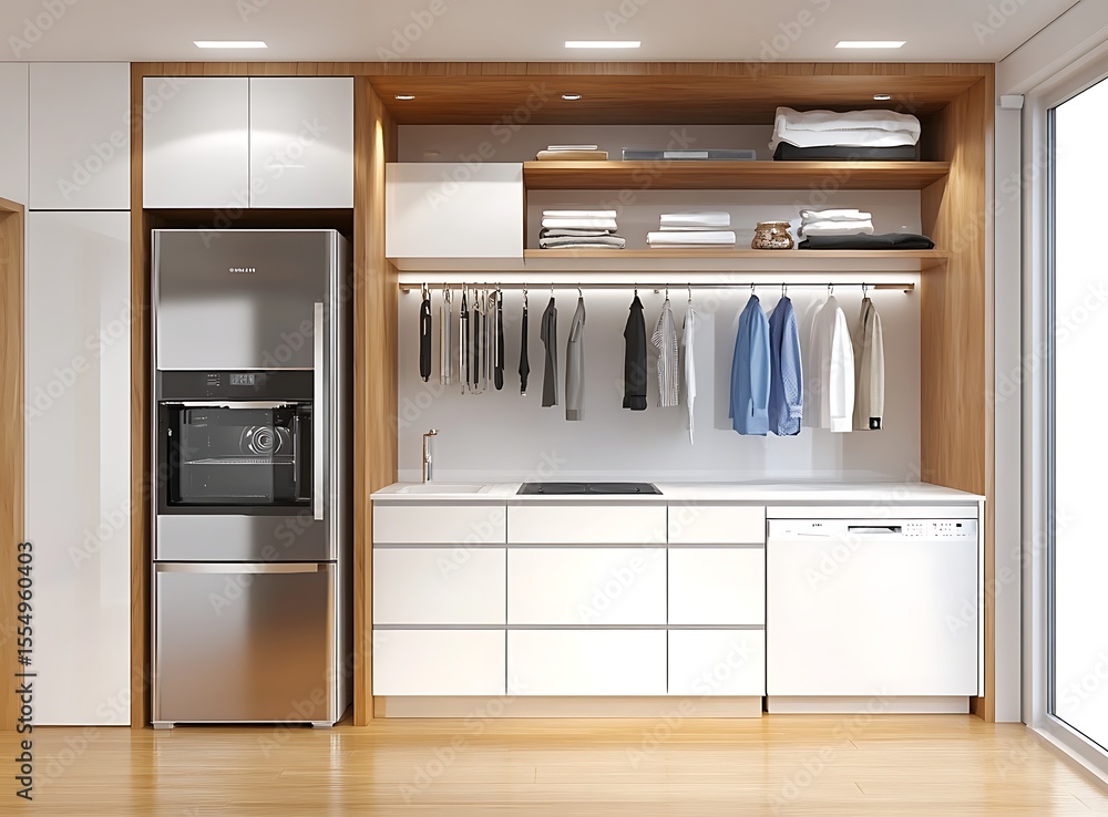 Fototapeta premium modern kitchen interior with kitchen