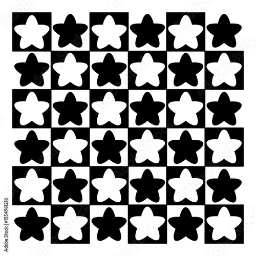 Star checkerboard pattern vector
