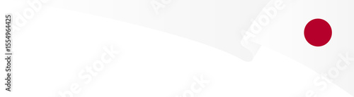 Japan Flag Frame Ribbon Corner Border Illustration