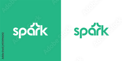 spark logo design unique	
