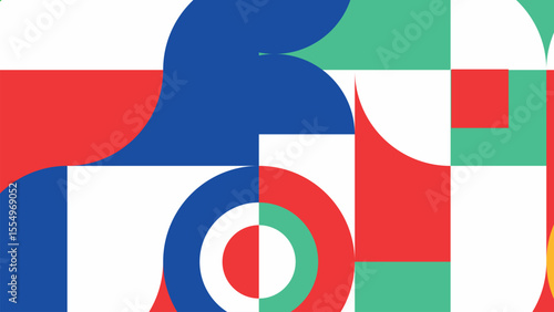 Colorful retro graphic curves background