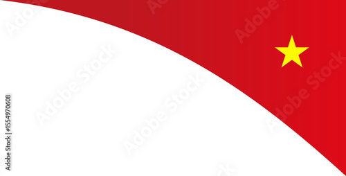 Vietnam Flag Frame Ribbon Corner Border Illustration