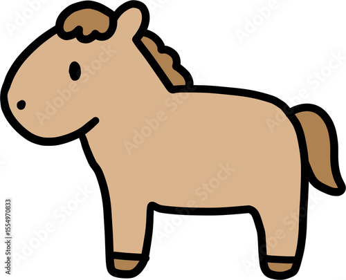 illustration of a cartoon horse