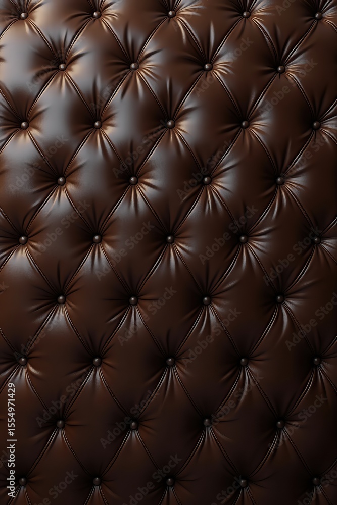 Naklejka premium Brown leather texture pattern for luxury vintage sofa upholstery design
