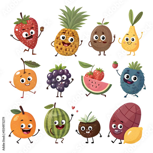 Fruity Friends Adventure Squad 12 Kawaii Fruit Characters