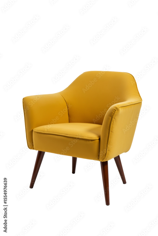 A Stylish Armchair with a Retro Design Featuring a Low-Profile Seat and Slightly Angled Backrest Upholstered in Vibrant Fabric A Stylish Armchair with a Retro Design Featuring a Low-Profile Seat and Slightly Angled Backrest Upholstered in Vibrant Fabric