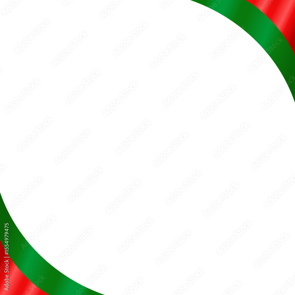 Obraz premium Bangladesh Flag Frame Ribbon Corner Border Illustration