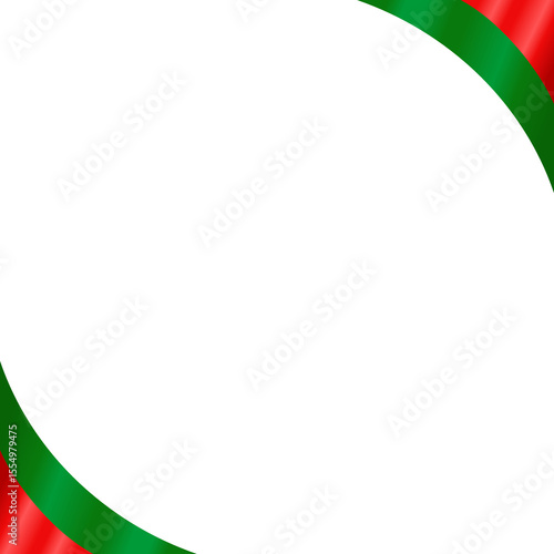 Bangladesh Flag Frame Ribbon Corner Border Illustration