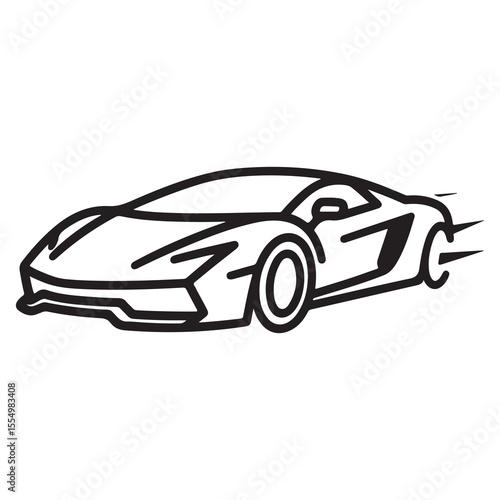 Luxury sports car vector isolated on white background