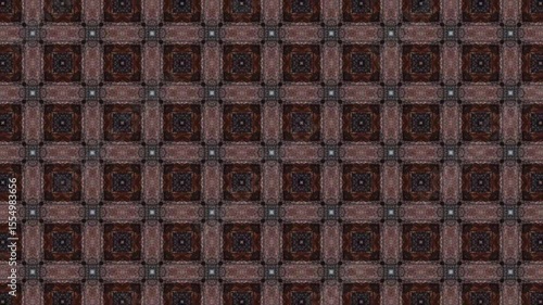 Abstract symmetrical pattern animation, seamless loop with evolving shapes and colors, mesmerizing