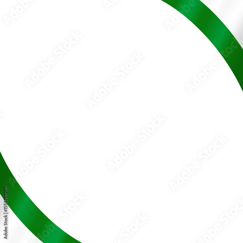 Pakistan Flag Frame Ribbon Corner Border Illustration