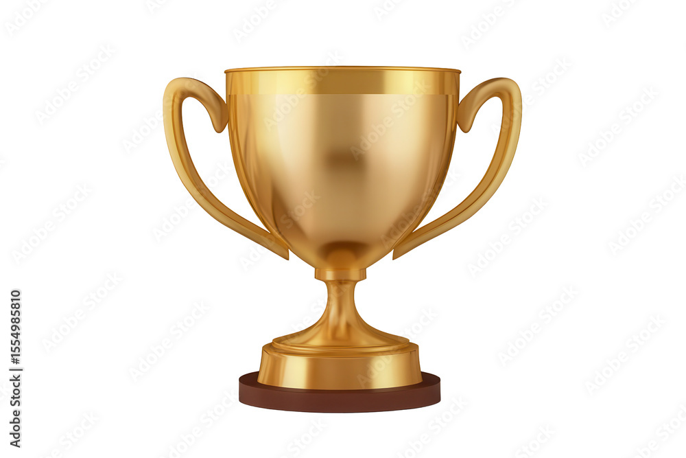 Cartoon trophy cup illustration showcasing a shiny golden design, perfect for celebrating achievements in competitions or events Cartoon trophy cup illustration showcasing a shiny golden design, perfect for celebrating achievements in competitions or events