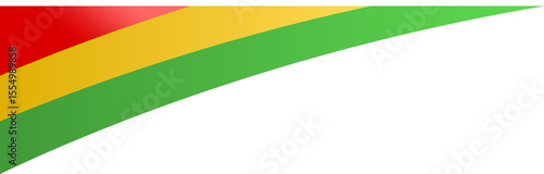 Black History Month Flag Ribbon Corner Border Illustration