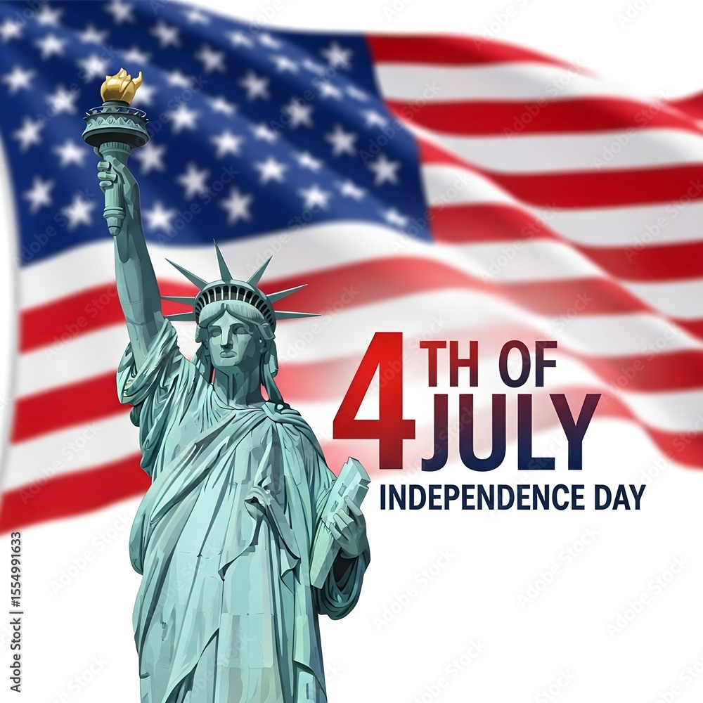 Obraz premium Independence Day&nbsp;USA Post Design 