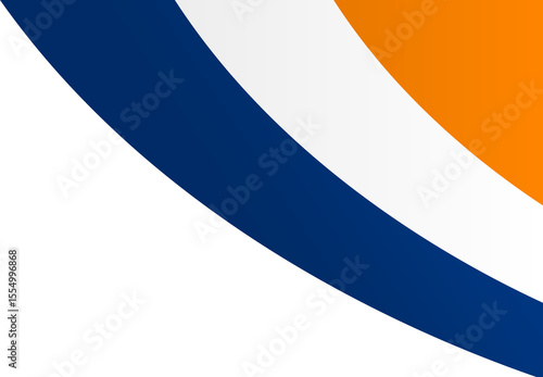 South Africa Flag Ribbon Corner Border Illustration