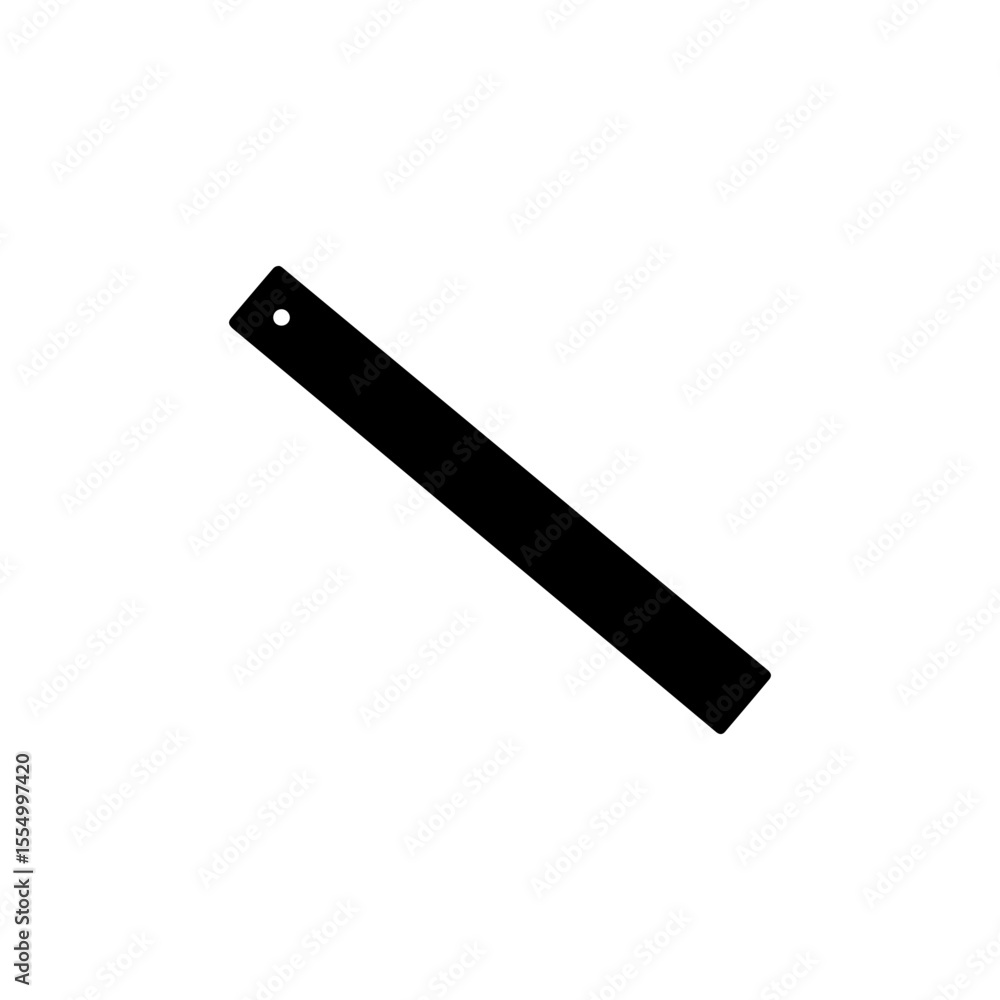 Ruler silhouette icon vector flat design. Ruler silhouette icon vector flat design.