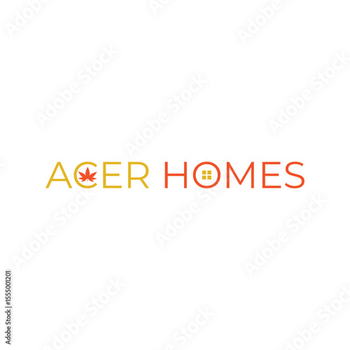 Clean and modern Acer Homes logo design symbolizing trust, elegance, and quality living. Perfect for real estate developers, home builders, and residential property brands.
