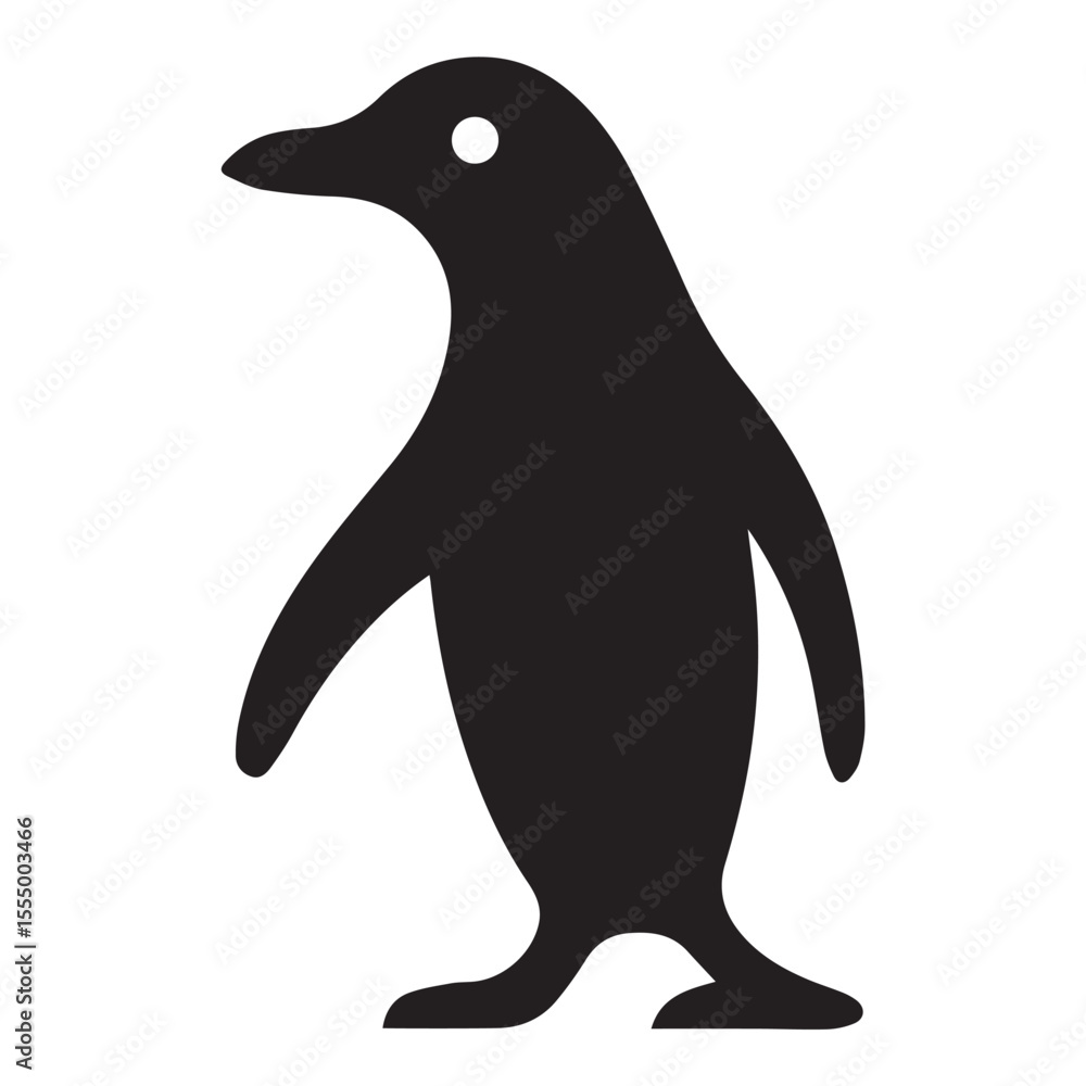 Obraz premium Penguin Silhouette Vector Icon