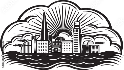 Ancient Greek Orthodox church vector illustration of an ancient city streetscape with architectural designs