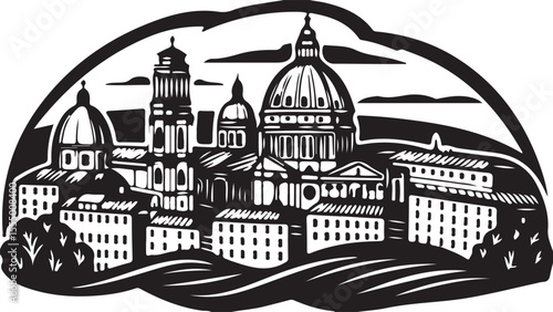 Budapest, Hungary: The Hungarian Parliament, an iconic European landmark, stands as a magnificent architectural silhouette within the city